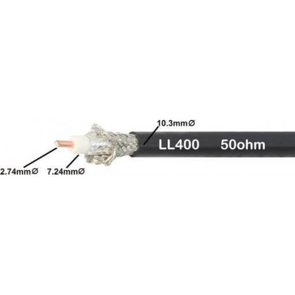 LL400 Coaxial Cable, N Male to SMA Male
